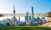 -2025中国太平女甲联赛第18轮战报、积分榜、射手榜，2021太平杯